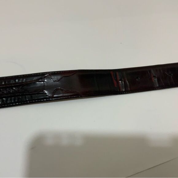 Lucchese Classics Belt, Style# B1422 Size 44 Burgundy - Picture 16 of 16